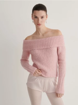 Reserved - Sweter z alpaką - brudny róż
