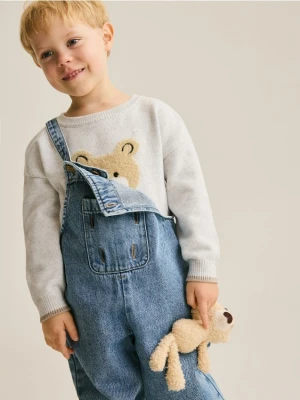 Reserved - Sweter z aplikacją - jasnoszary