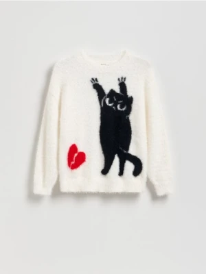 Reserved - Sweter z aplikacją - wielobarwny