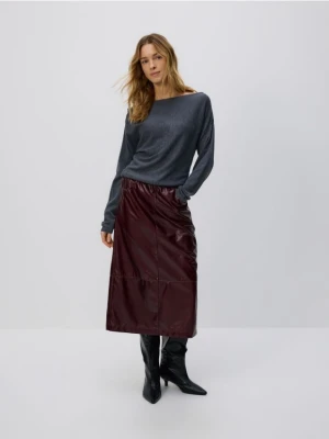 Reserved - Sweter z błyszczącą aplikacją - ciemnoszary