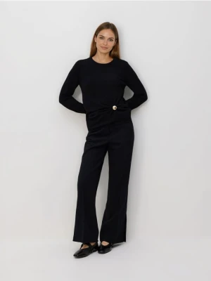 Reserved - Sweter z detalem - czarny