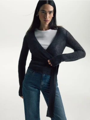 Reserved - Sweter z dodatkiem moheru - brązowy