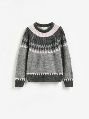 Reserved - Sweter z dodatkiem moheru i wełny - wielobarwny