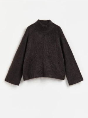 Reserved - Sweter z dodatkiem moheru - szary