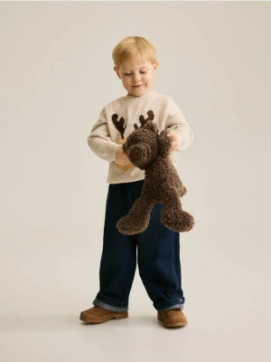 Reserved - Sweter z dodatkiem wełny - beżowy