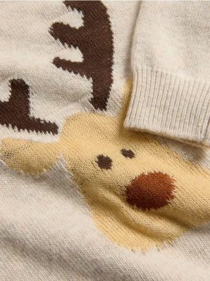 Reserved - Sweter z dodatkiem wełny - beżowy