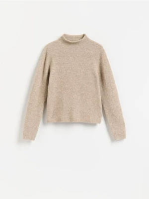 Reserved - Sweter z dodatkiem wełny - brązowy