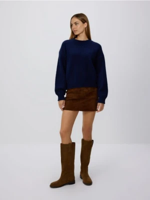Reserved - Sweter z dodatkiem wełny - granatowy