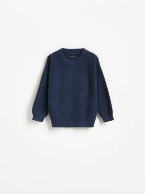 Reserved - Sweter z dodatkiem wełny - granatowy