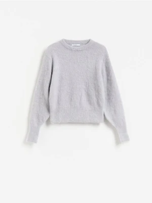 Reserved - Sweter z dodatkiem wełny i moheru - jasnoszary