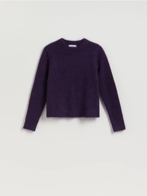 Reserved - Sweter z dodatkiem wełny i moheru - mahoniowy