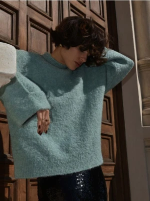 Reserved - Sweter z dodatkiem wełny - jasnoturkusowy