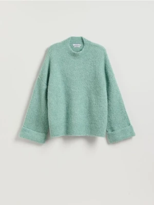 Reserved - Sweter z dodatkiem wełny - jasnoturkusowy