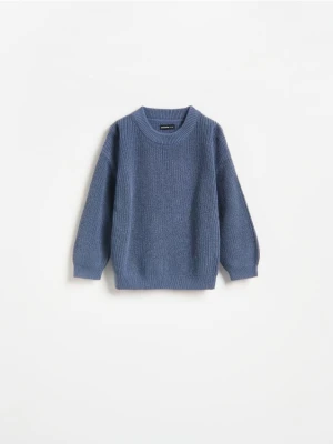 Reserved - Sweter z dodatkiem wełny - niebieski