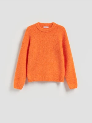 Reserved - Sweter z dodatkiem wełny - pomarańczowy