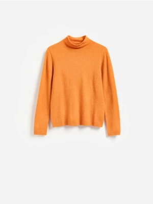 Reserved - Sweter z dodatkiem wełny - pomarańczowy