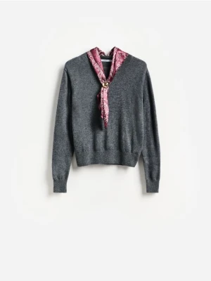 Reserved - Sweter z dodatkiem wełny - szary