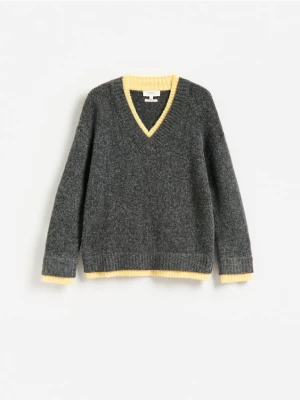 Reserved - Sweter z dodatkiem wełny - szary