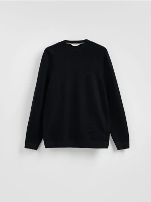 Reserved - Sweter z domieszką lyocellu - czarny