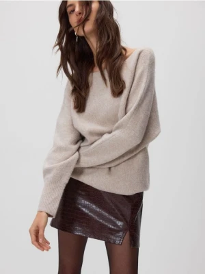 Reserved - Sweter z domieszką wełny - beżowy