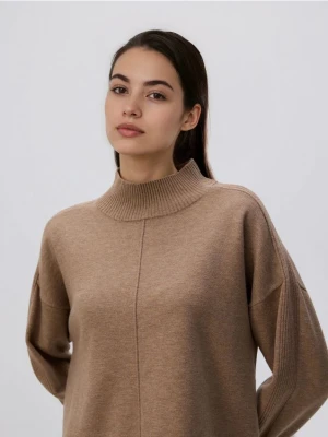 Reserved - Sweter z domieszką wełny - brązowy