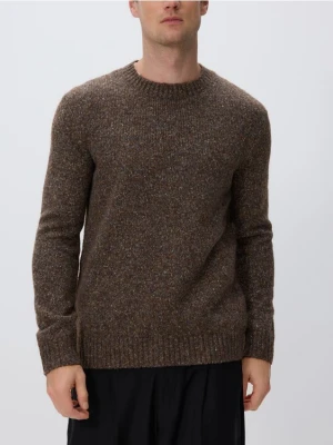 Reserved - Sweter z domieszką wełny - brązowy