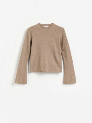 Reserved - Sweter z domieszką wełny - brązowy