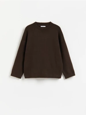 Reserved - Sweter z domieszką wełny - brązowy