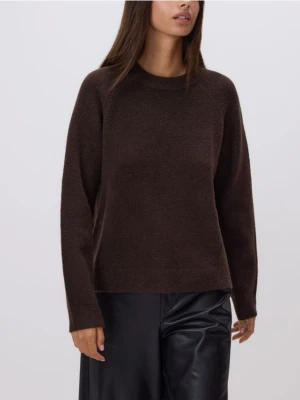 Reserved - Sweter z domieszką wełny - ciemnobrązowy