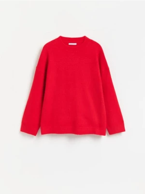 Reserved - Sweter z domieszką wełny - czerwony