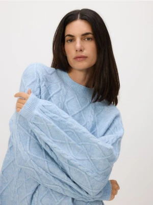 Reserved - Sweter z domieszką wełny - jasnoniebieski