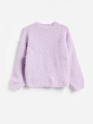 Reserved - Sweter z domieszką wełny - lawendowy