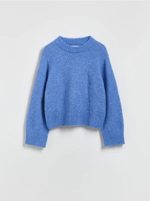 Reserved - Sweter z domieszką wełny - niebieski