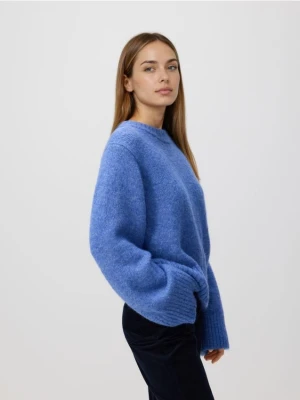 Reserved - Sweter z domieszką wełny - niebieski