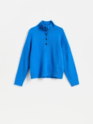 Reserved - Sweter z domieszką wełny - niebieski