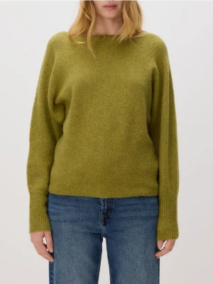 Reserved - Sweter z domieszką wełny - oliwkowy