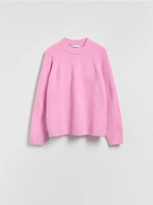 Reserved - Sweter z domieszką wełny - różowy