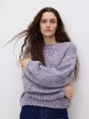 Reserved - Sweter z domieszką wełny - różowy