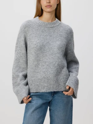 Reserved - Sweter z domieszką wełny - szary