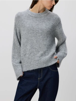 Reserved - Sweter z domieszką wełny - szary