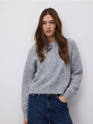 Reserved - Sweter z domieszką wełny - szary