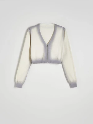 Reserved - Sweter z efektem gradientu - złamana biel