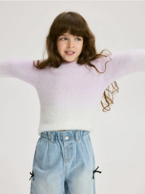 Reserved - Sweter z efektem ombre - fioletowy