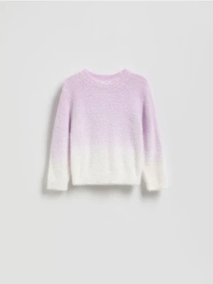 Reserved - Sweter z efektem ombre - fioletowy