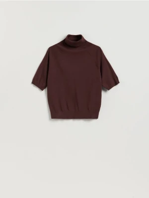 Reserved - Sweter z golfem - brązowy