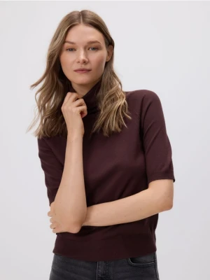 Reserved - Sweter z golfem - brązowy