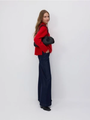 Reserved - Sweter z golfem - czerwony