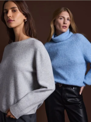 Reserved - Sweter z golfem - jasnoniebieski