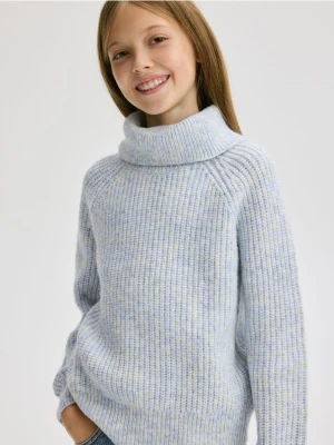 Reserved - Sweter z golfem - jasnoniebieski