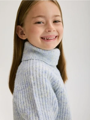 Reserved - Sweter z golfem - jasnoniebieski